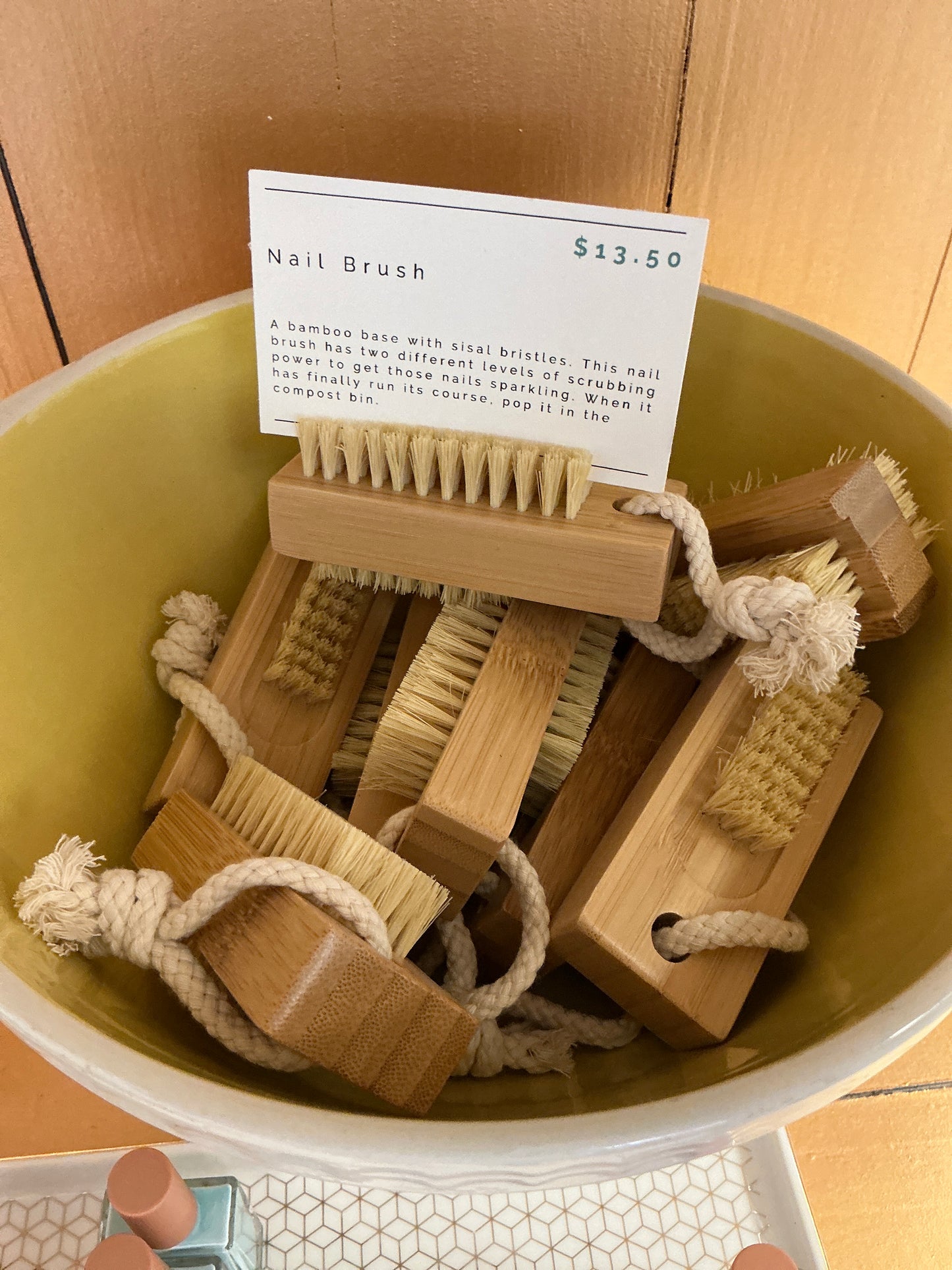 Bamboo Nail Brush - Double-Sided