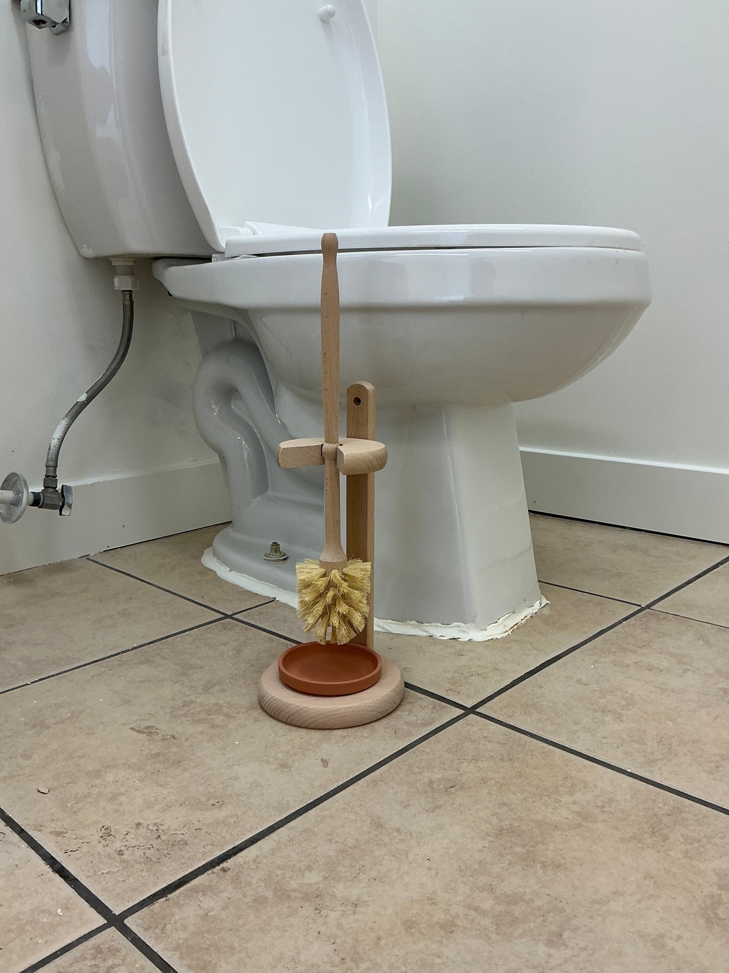 Toilet brush, brush and stand