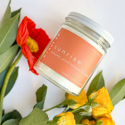 Sunrise candle - peach blossom, satsuma & neroli