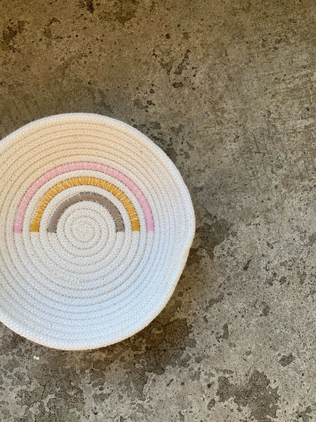 Handmade cotton rope bowl - small