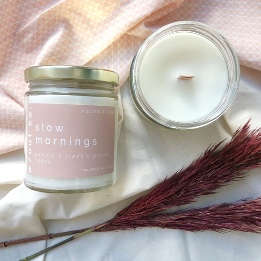 Slow Mornings candle - freshly ground coffee & vanilla