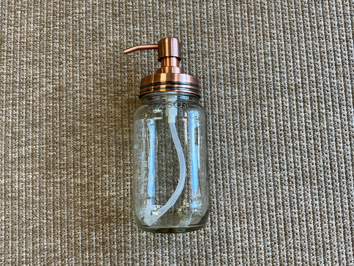Mason Jar with Copper Pump