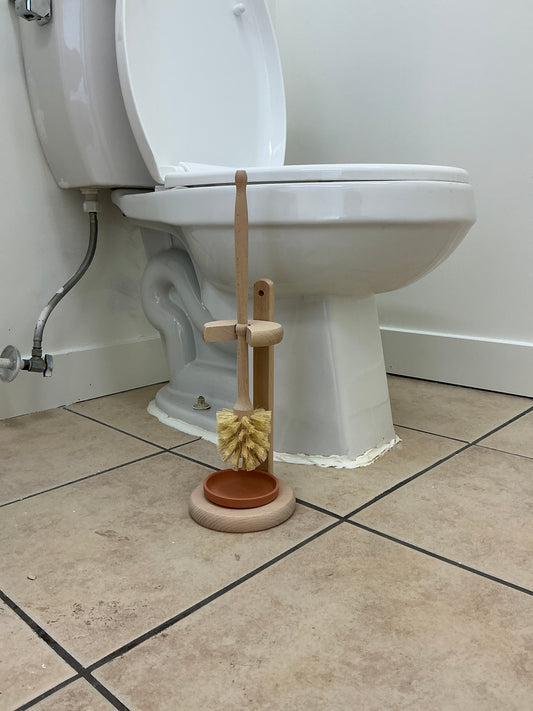 Toilet Brush Set - Brush, Stand, and Drip Tray