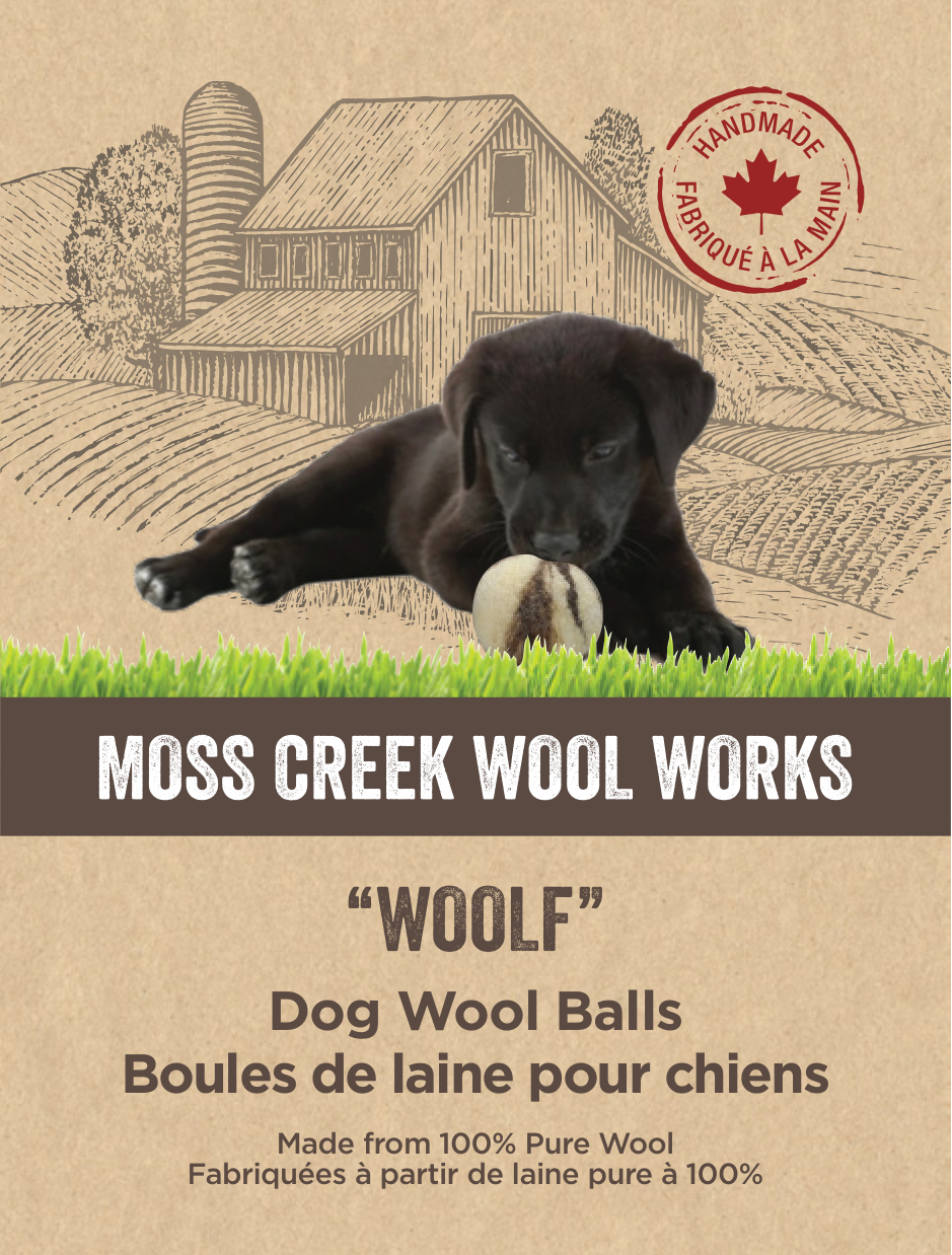 "Woolf" Wool Ball for Dogs | Set of 2 | Natural Fetch Toy