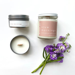 Slow Mornings candle - freshly ground coffee & vanilla