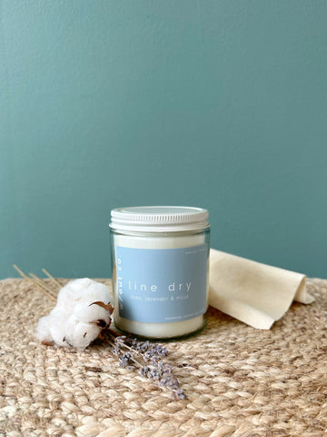 Line Dry candle - clean cotton, lavender, sandalwood
