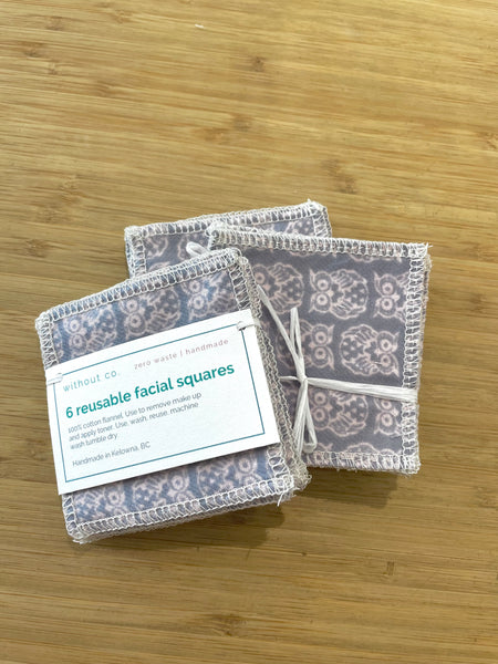 Reusable Facial Squares - for make up removal, and applying toner