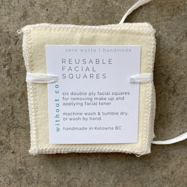 Reusable Facial Squares - for make up removal, and applying toner